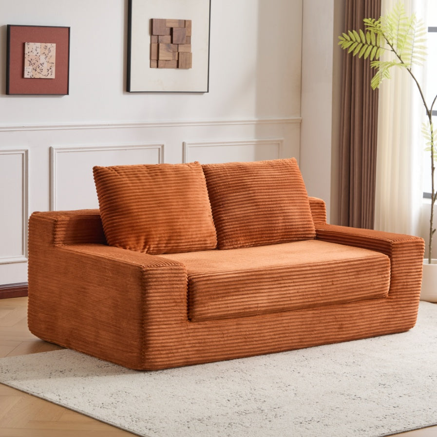 Sunset Corduroy Loveseat Sofa Bed