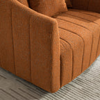 Oversized 360° Swivel Barrel Chair with 3 Pillows