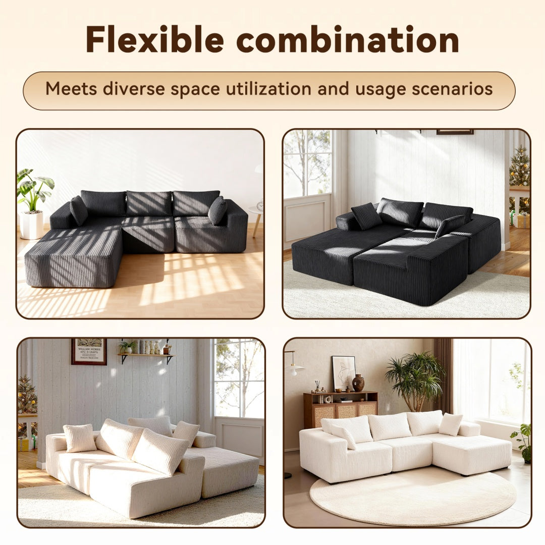 108'' Modular L-shaped Combination Sofa