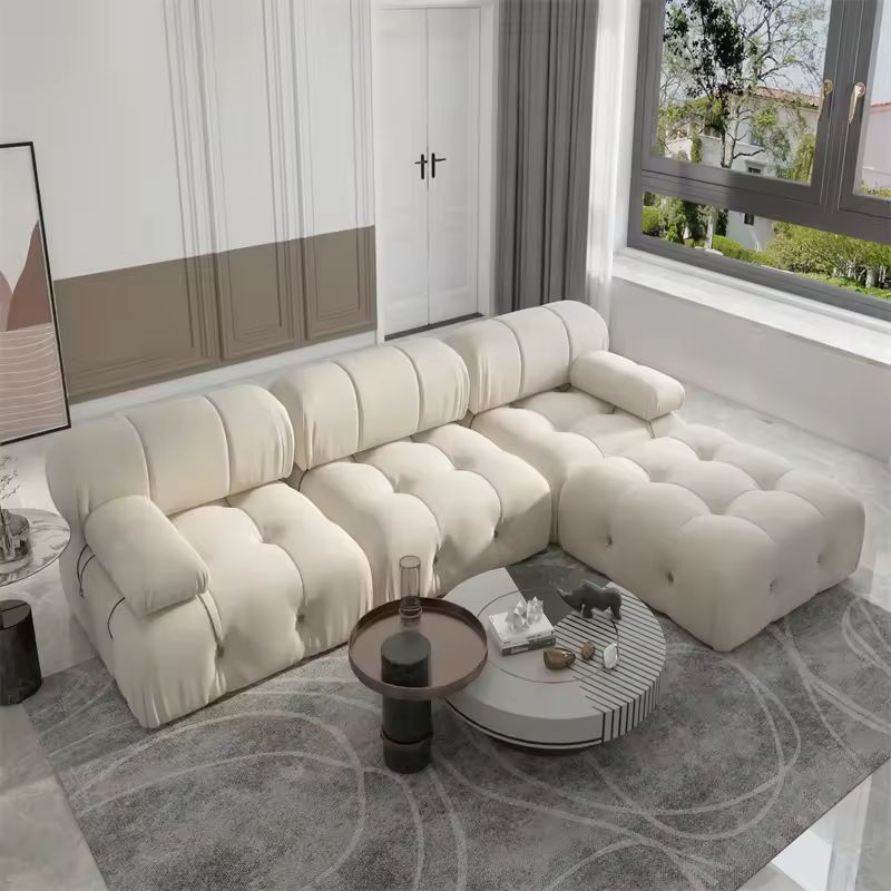 Nordic Luxe Fabric Buckle Sofa