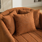 Oversized 360° Swivel Barrel Chair with 3 Pillows