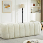 3-Seat Cloud Sofa with Quilted Chenille & Piano-Key Backrest Design