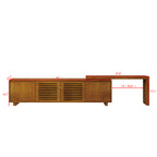 63" Extendable Mid-Century TV Stand with Fluted Design