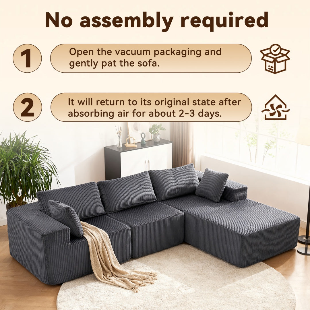108'' Modular L-shaped Combination Sofa