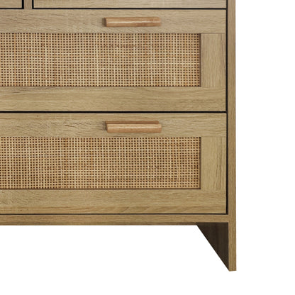 4 Drawer Rattan Cabinet For Bedroom