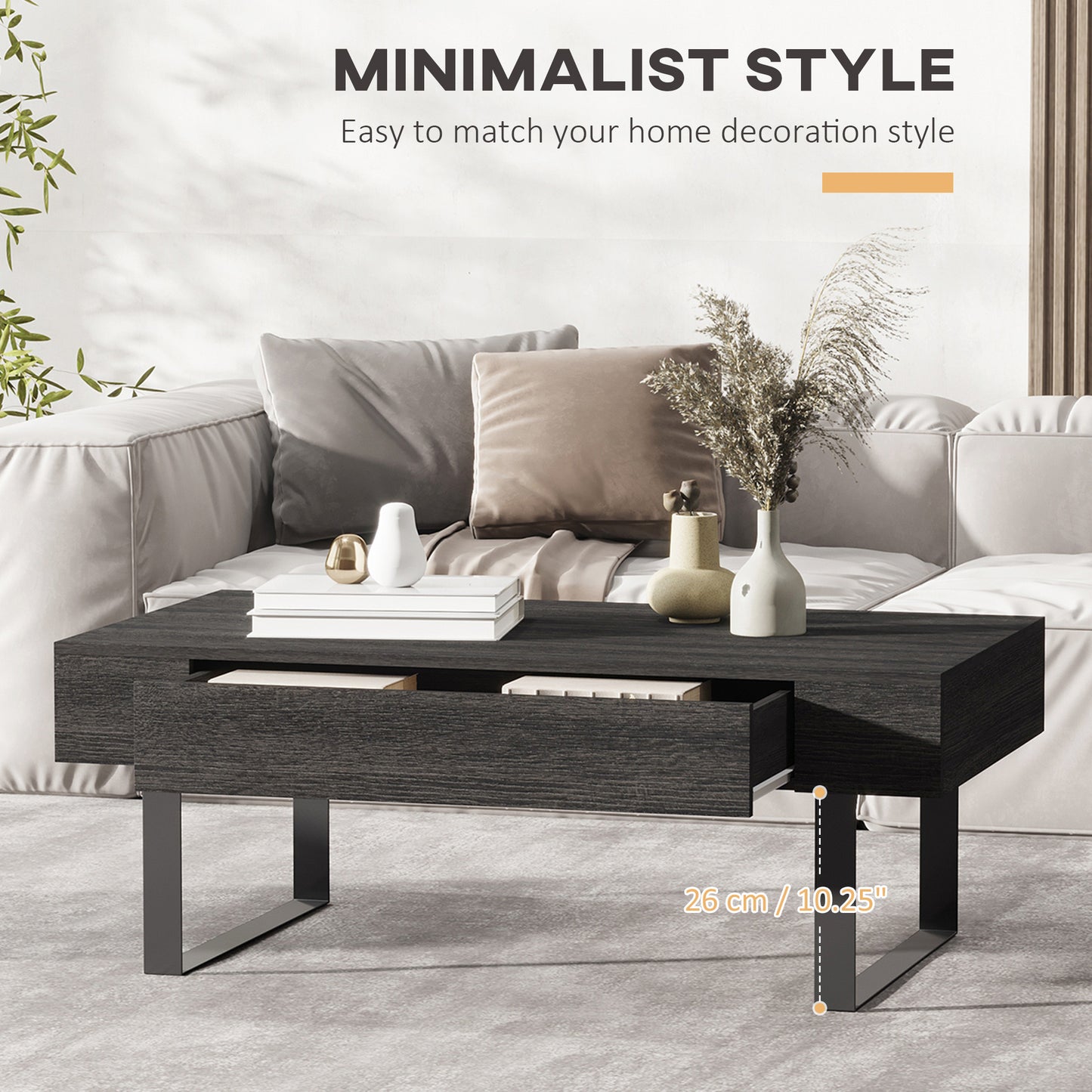 Mid-century Modern Coffee Table with Storage Drawer