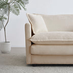 2-Seat Chenille Loveseat Sofa with Deep Seat & 4 Pillows