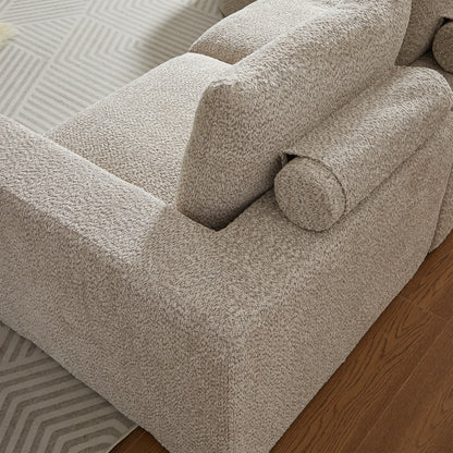 99″ Chenille Cloud Curved Sectional Sofa with Chaise