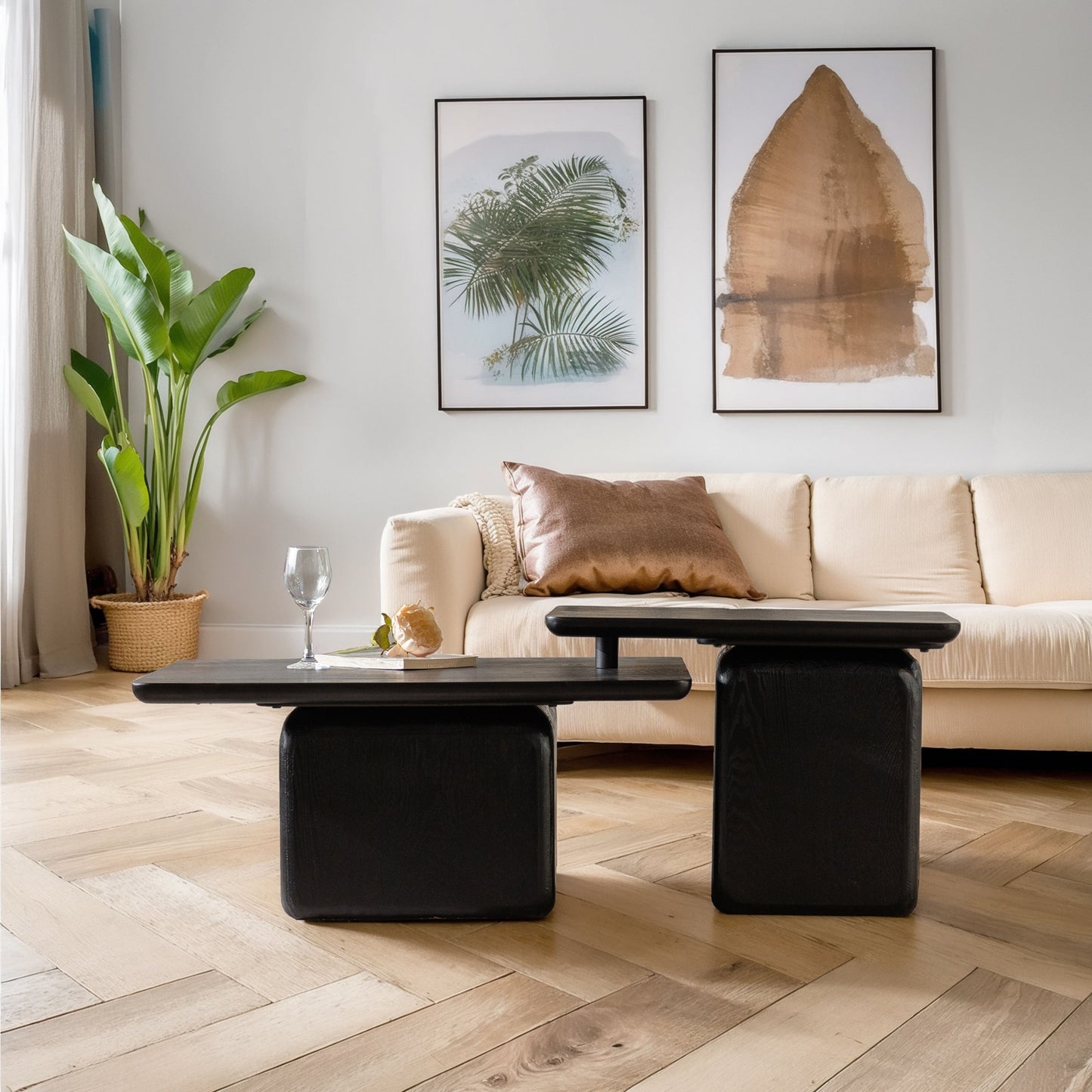 Vintage Square Coffee Table Set