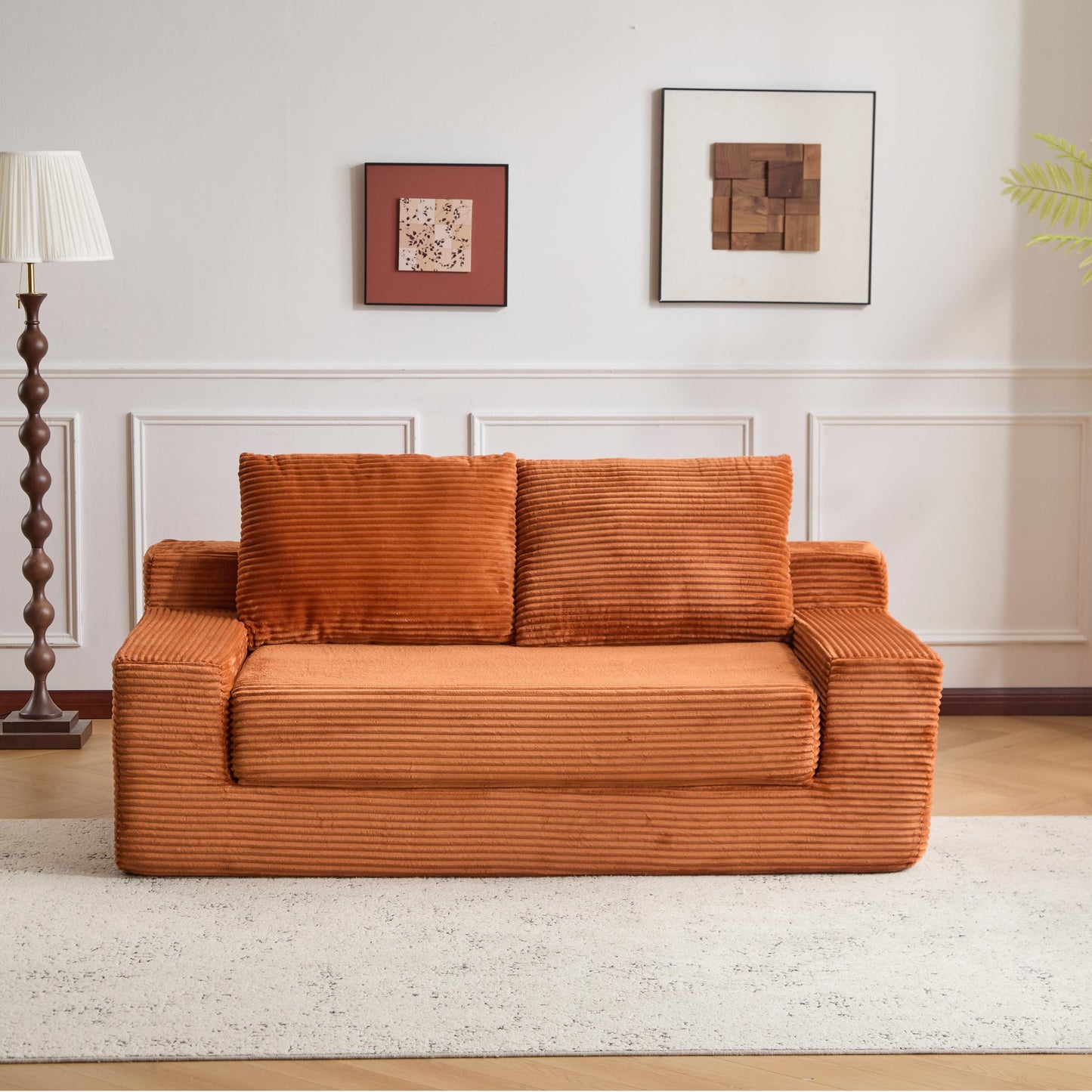Sunset Corduroy Loveseat Sofa Bed