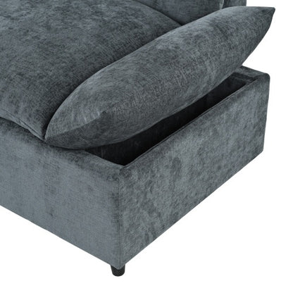 115.5 Modular Deep Gray Sectional Sofa