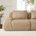 3-Seat Modular Sectional Sofa with Flannelette Fabric
