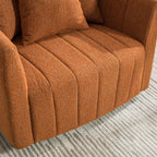 Oversized 360° Swivel Barrel Chair with 3 Pillows