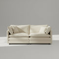 2-Seat Chenille Loveseat Sofa with Deep Seat & 4 Pillows