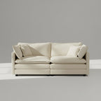2-Seat Chenille Loveseat Sofa with Deep Seat & 4 Pillows