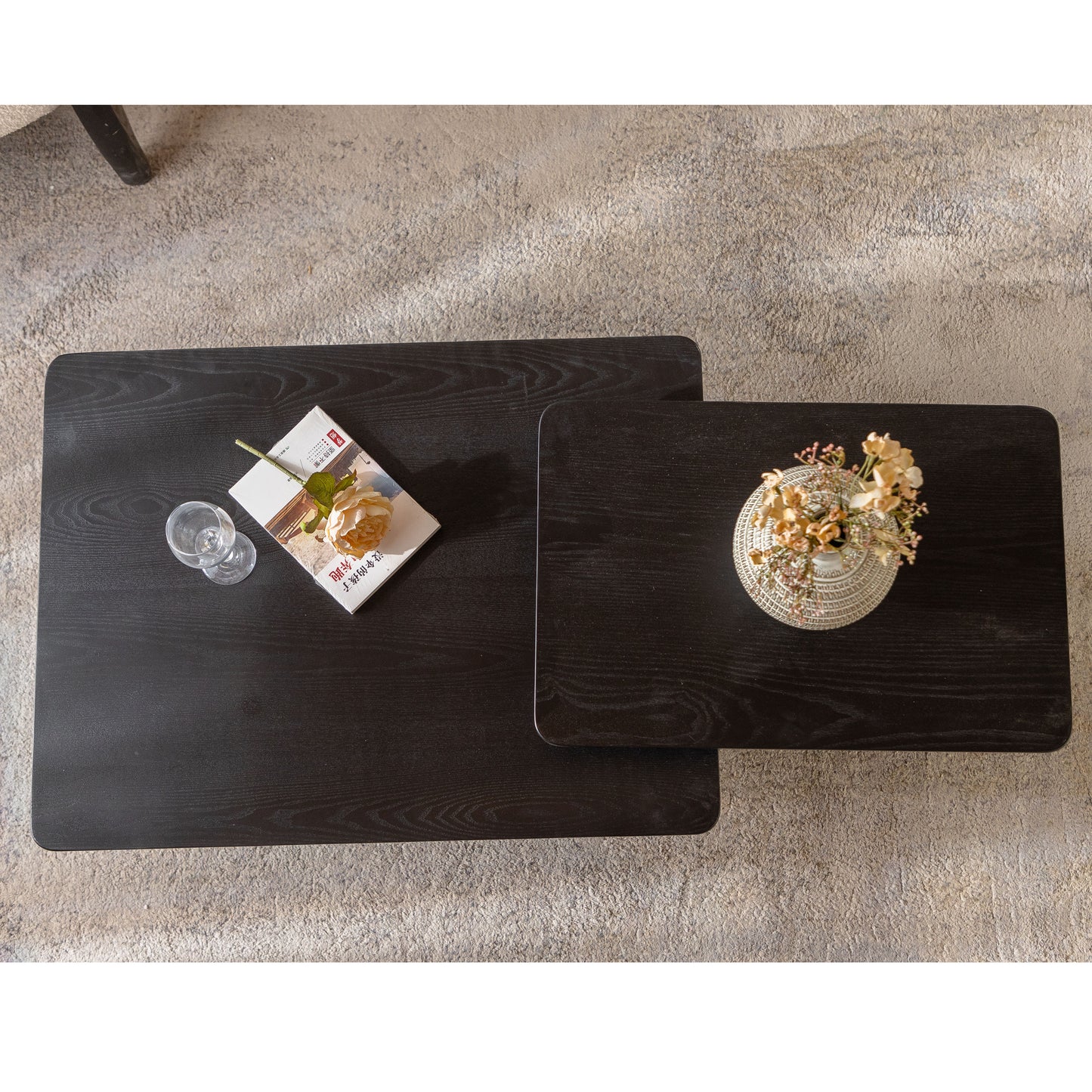 Vintage Square Coffee Table Set