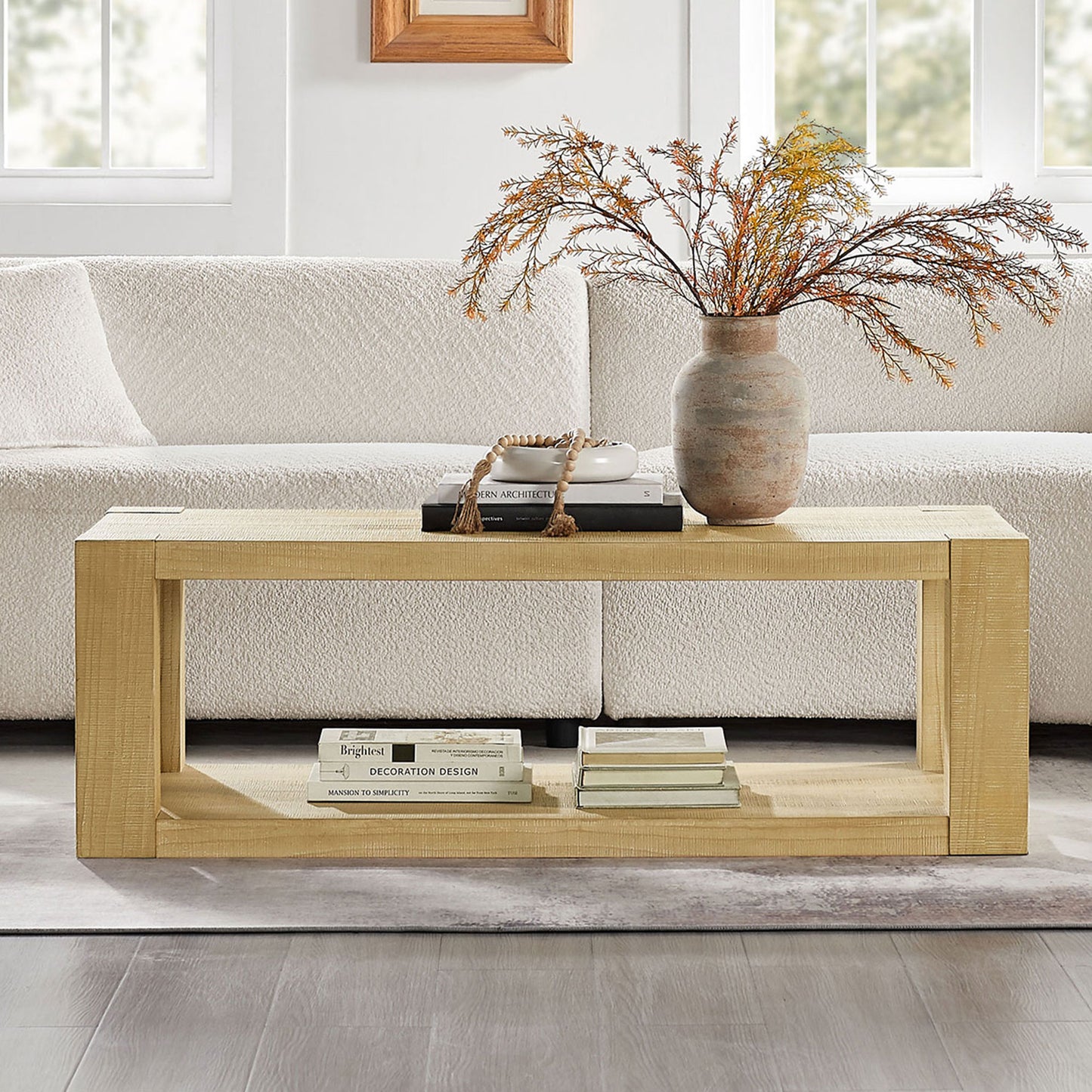 Modern Design 48 Inch Rectangular Coffee Table